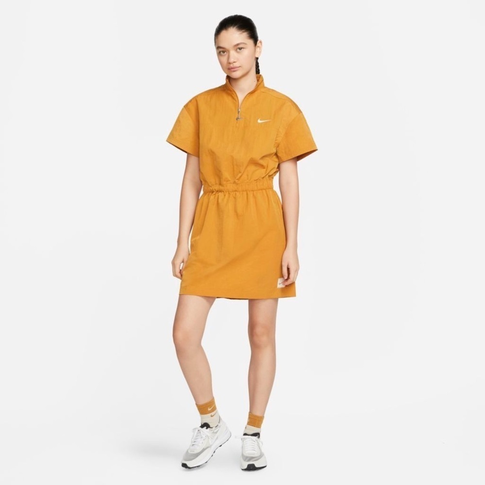 Nike Swoosh Marigold Short Sleeve Dress M